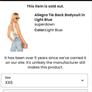 Superdown BodySuit in Light Blue